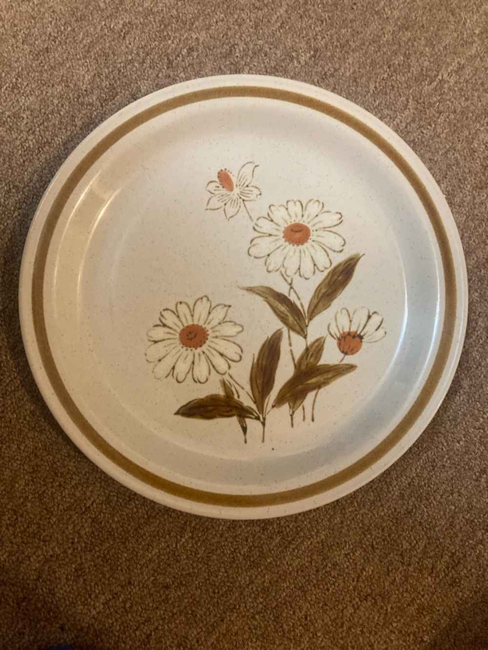 Vintage Old Brook Collection Stoneware Trailwoods Dinner Plate